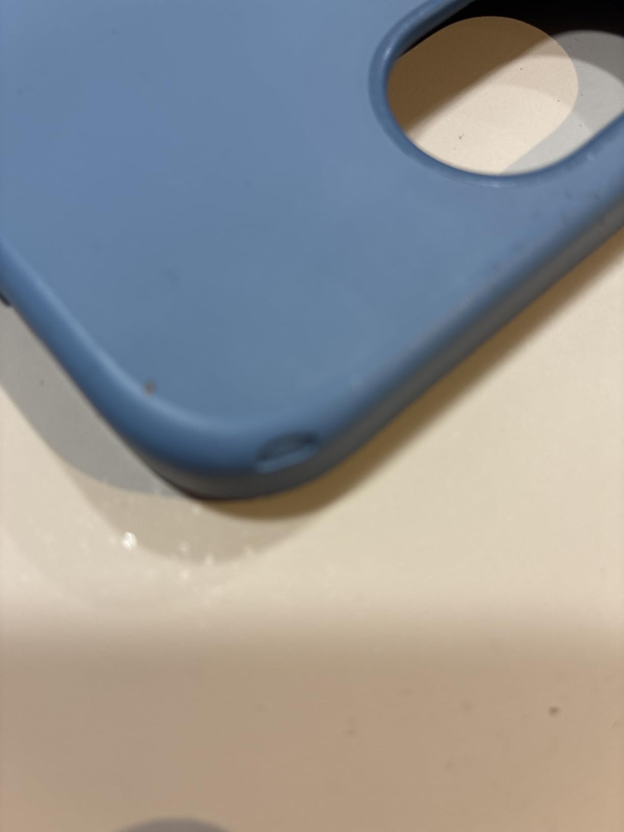 Apple iPhone 16e Silikon Case Hülle Winterblau