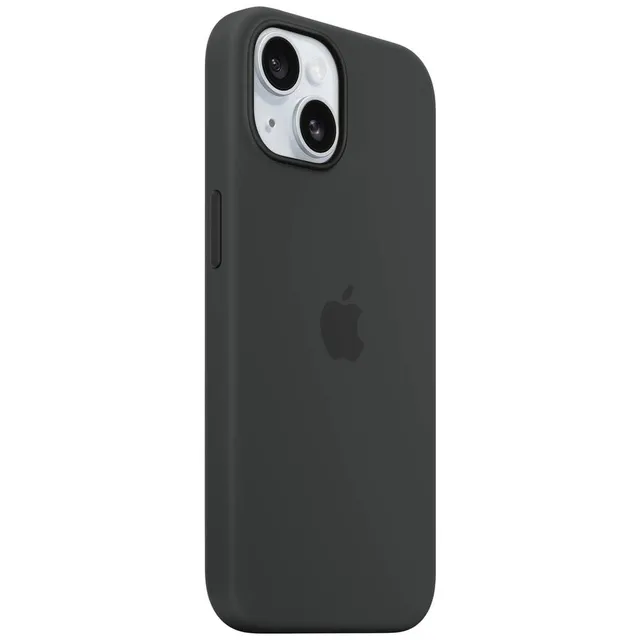 Apple iPhone 15 Silikon Hülle MagSafe Schwarz Schutzhülle
