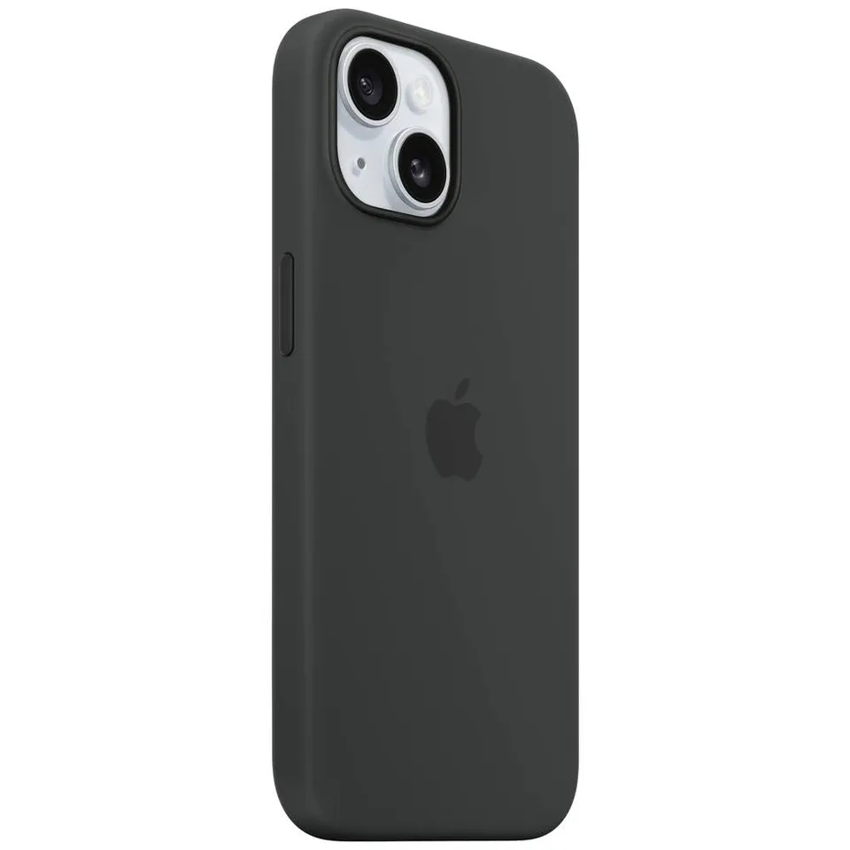 Apple iPhone 15 Silikon Hülle MagSafe Schwarz Schutzhülle