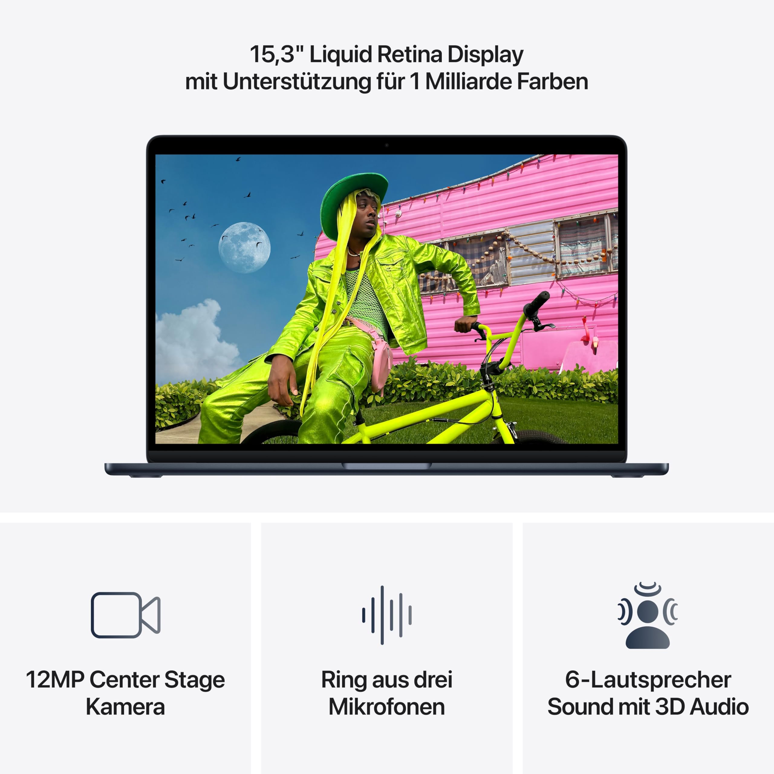 Apple MacBook Air 15 M5 16GB 1TB Mitternacht Laptop