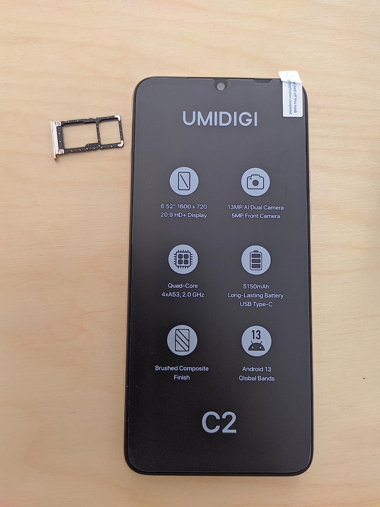 UMIDIGI C2 Handy ohne Vertrag 6,52" 5150mAh Android