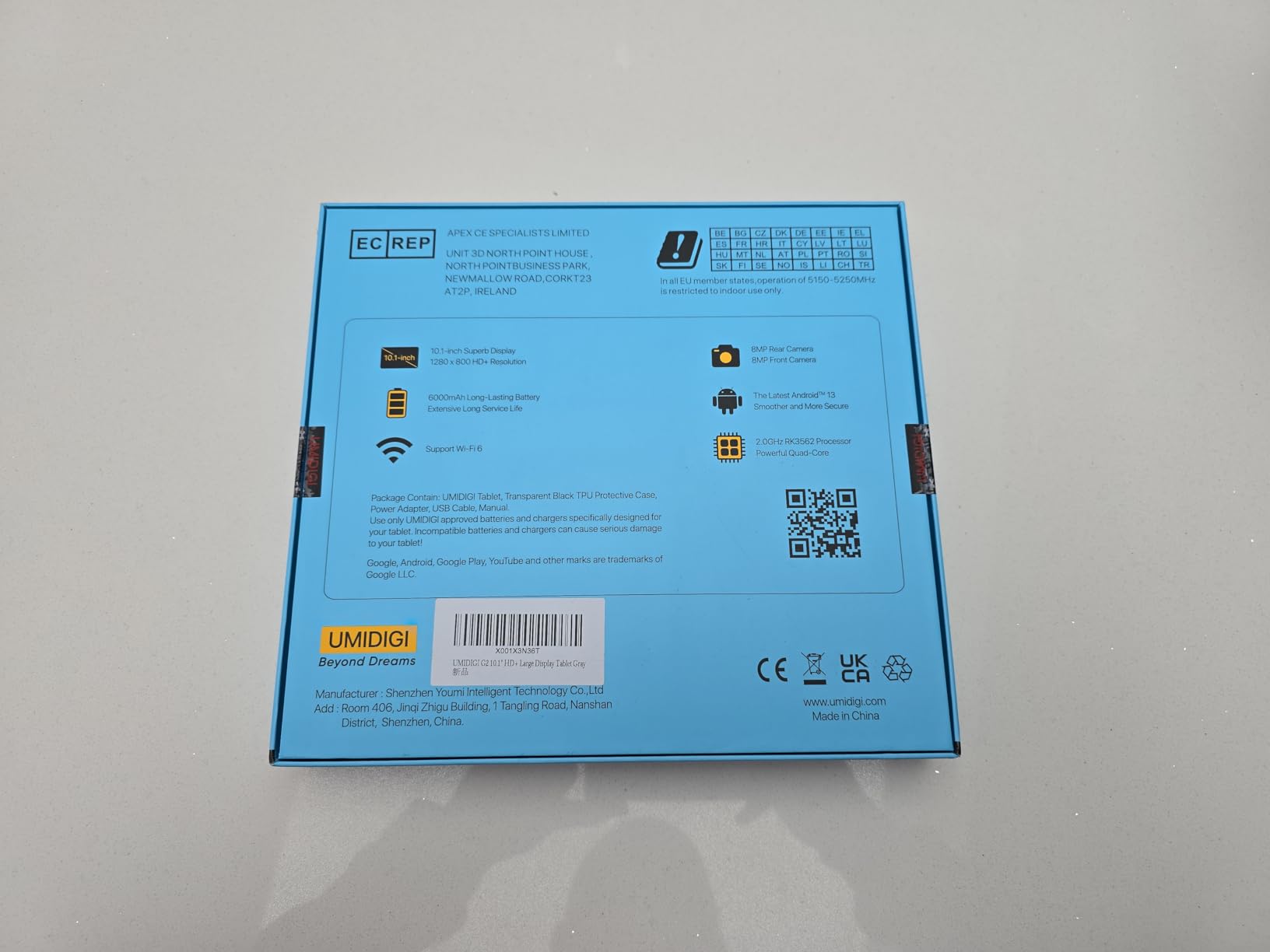 UMIDIGI G2 Tab Kinder Tablet 10,1 Zoll Grau 8GB+64GB WiFi6