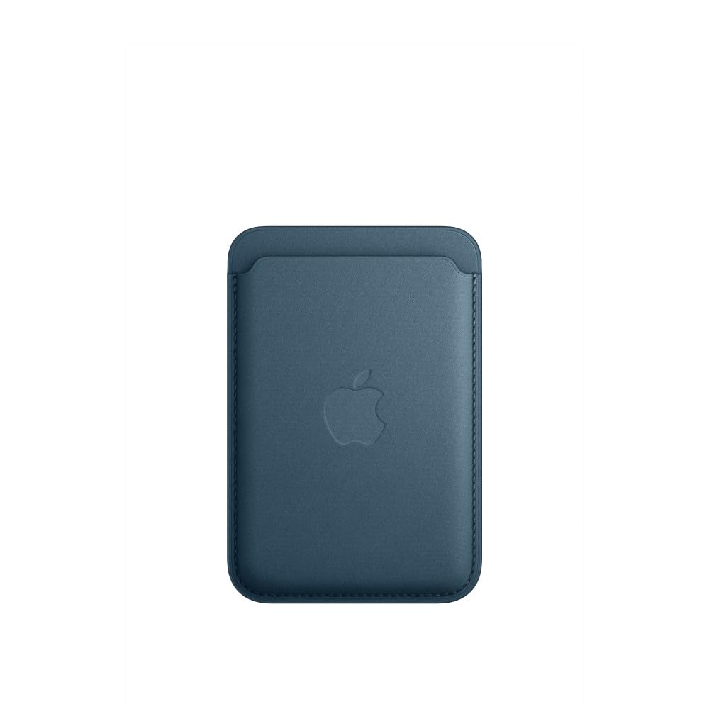 Apple iPhone Feingewebe Wallet MagSafe Pazifikblau Kartenetui