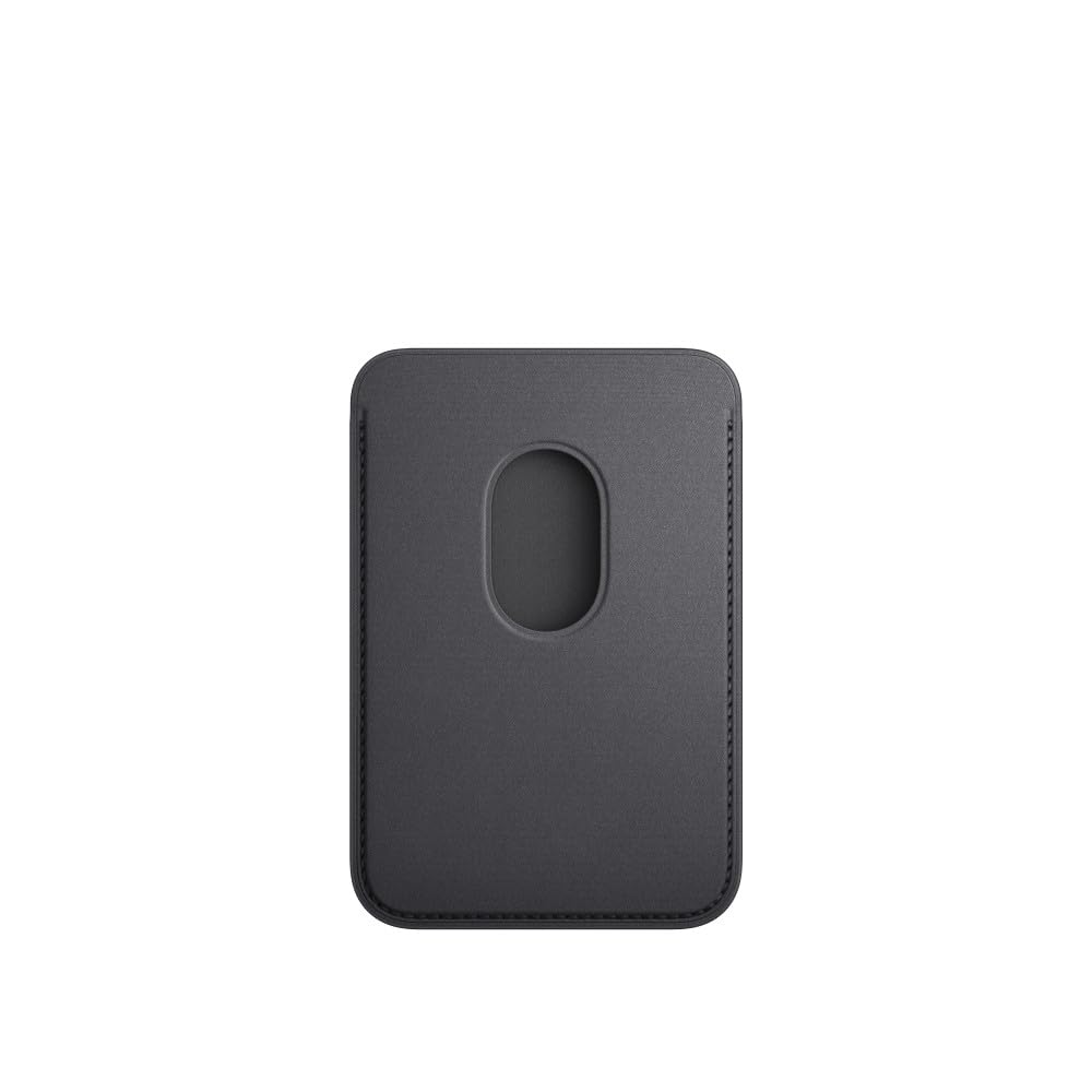 Apple iPhone Feingewebe Wallet MagSafe Schwarz Kartenetui