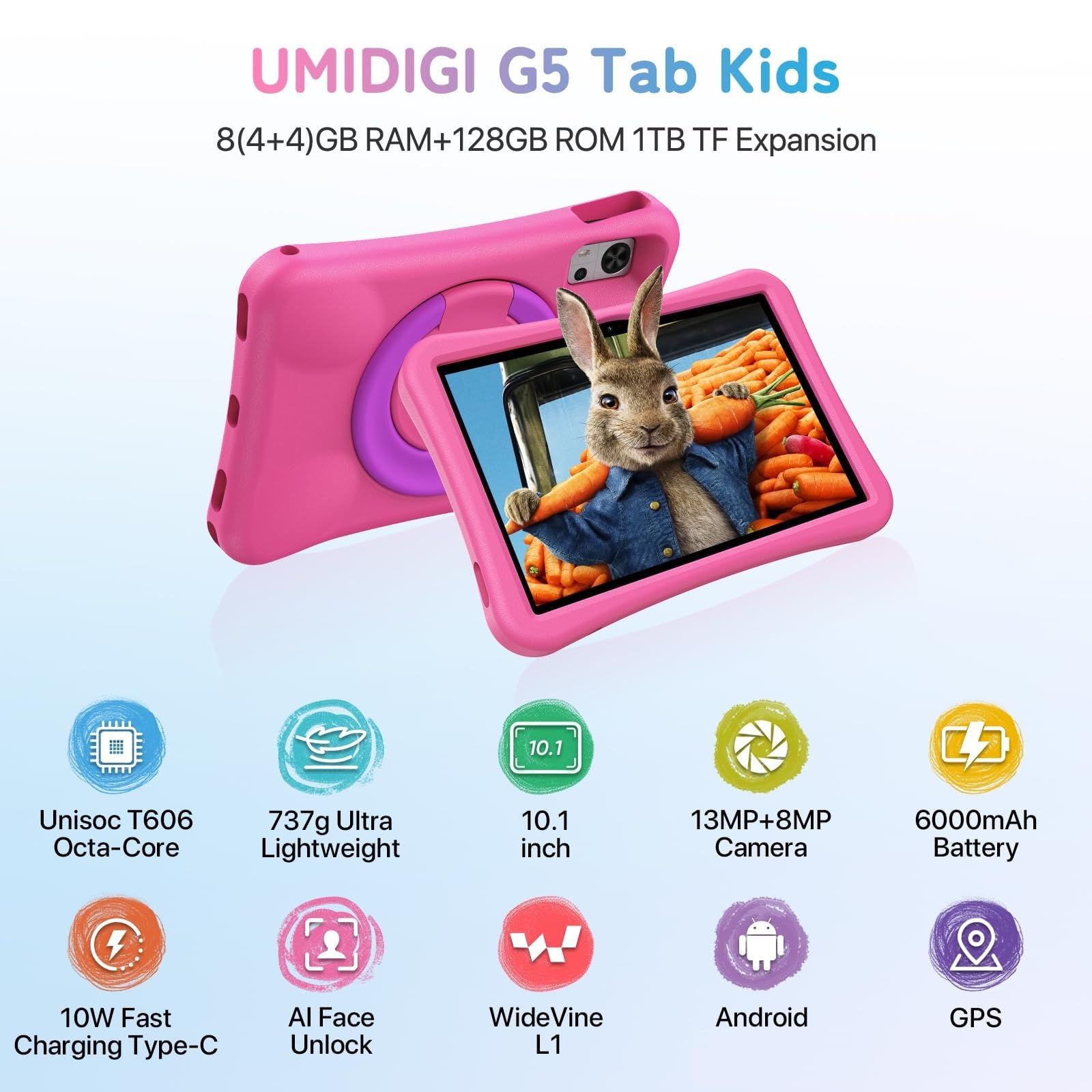UMIDIGI G5 Kinder Tablet 10,1 Zoll Android 128GB