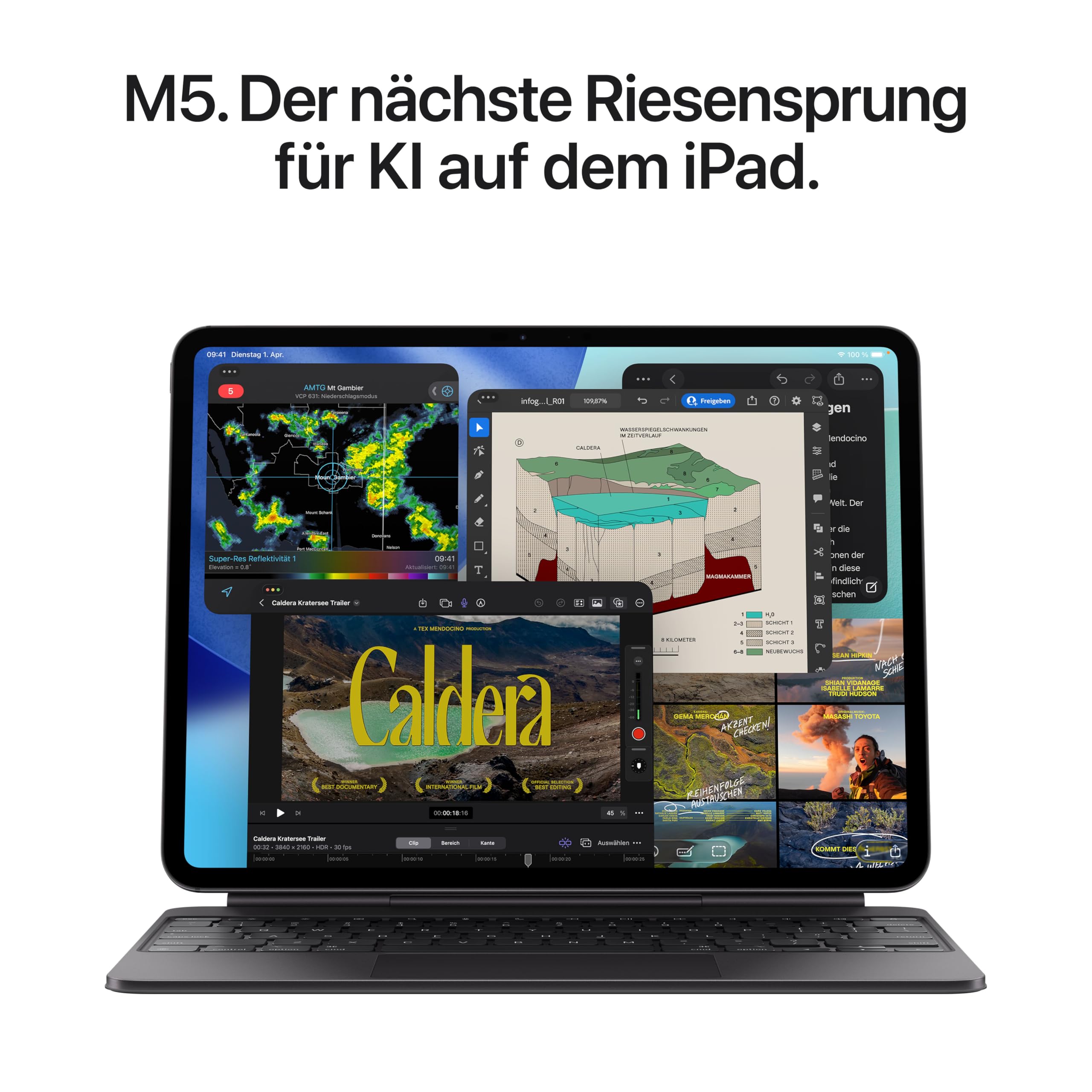 Apple iPad Pro M5 13 Zoll Tablet Silber 1TB Wi-Fi Nanotexturglas