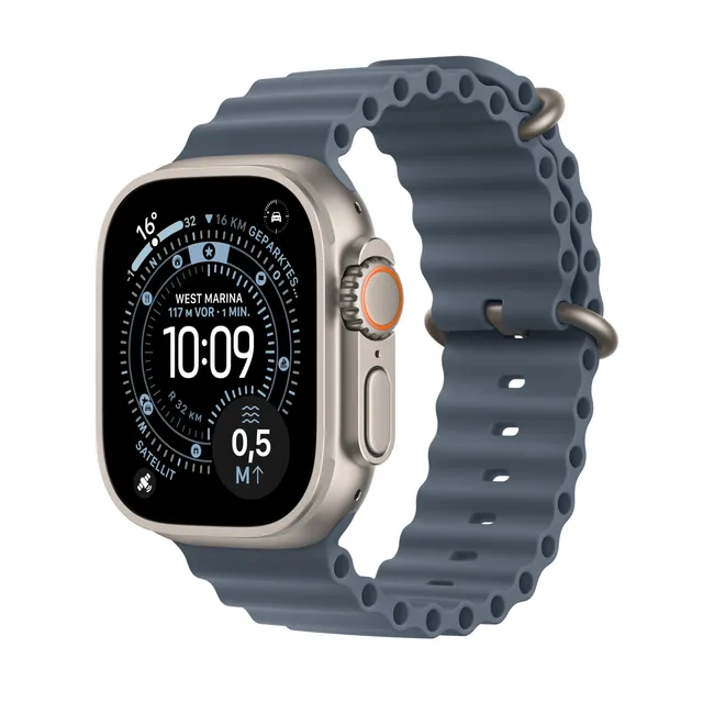 Apple Watch Ultra 3 49mm Titan Ocean Band Maritimblau