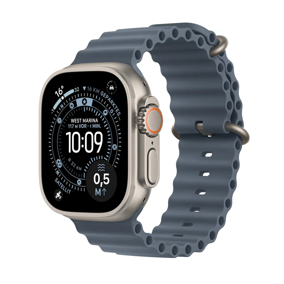 Apple Watch Ultra 3 49mm Titan Ocean Band Maritimblau