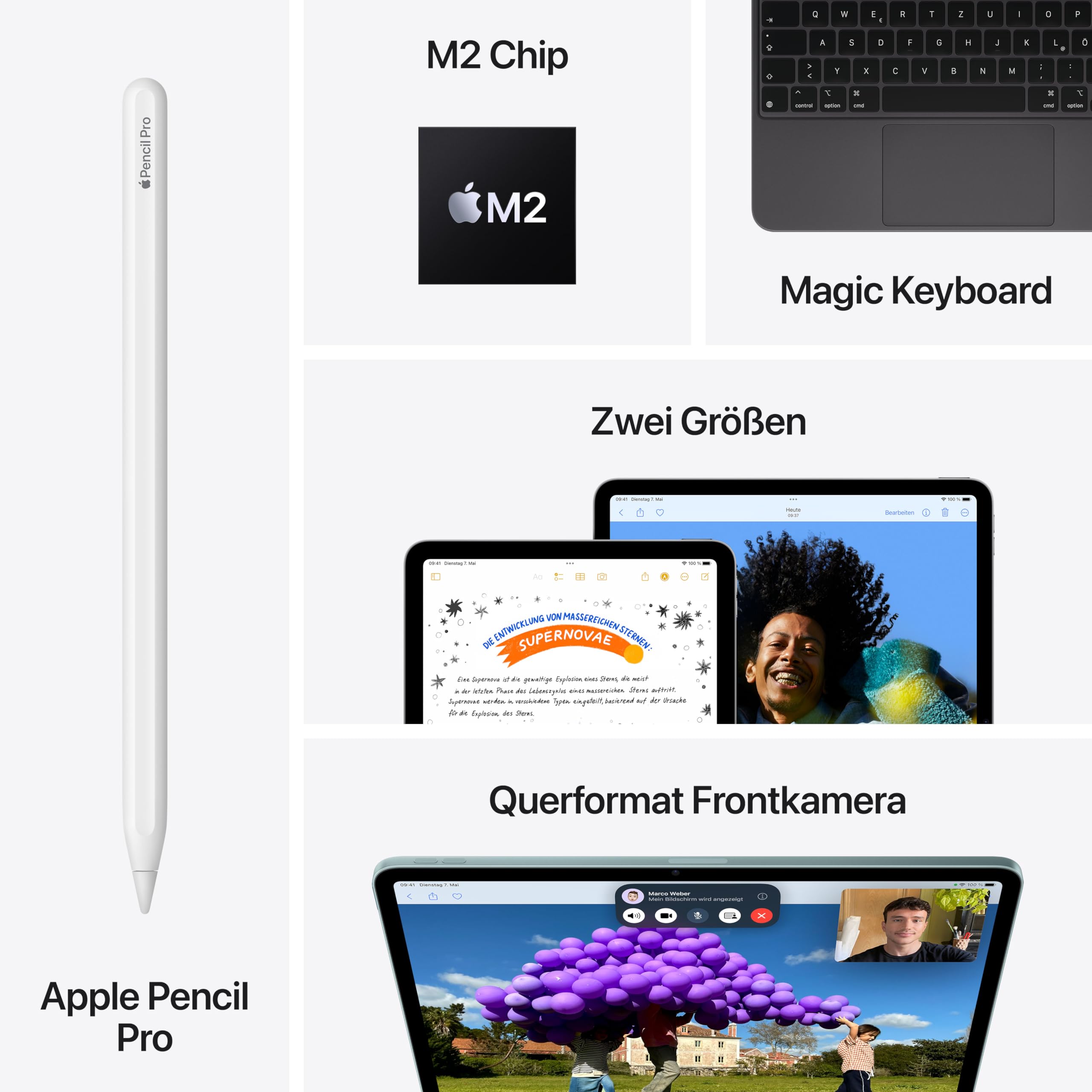Apple iPad Air 11 M2 Tablet 128GB Blau 5G