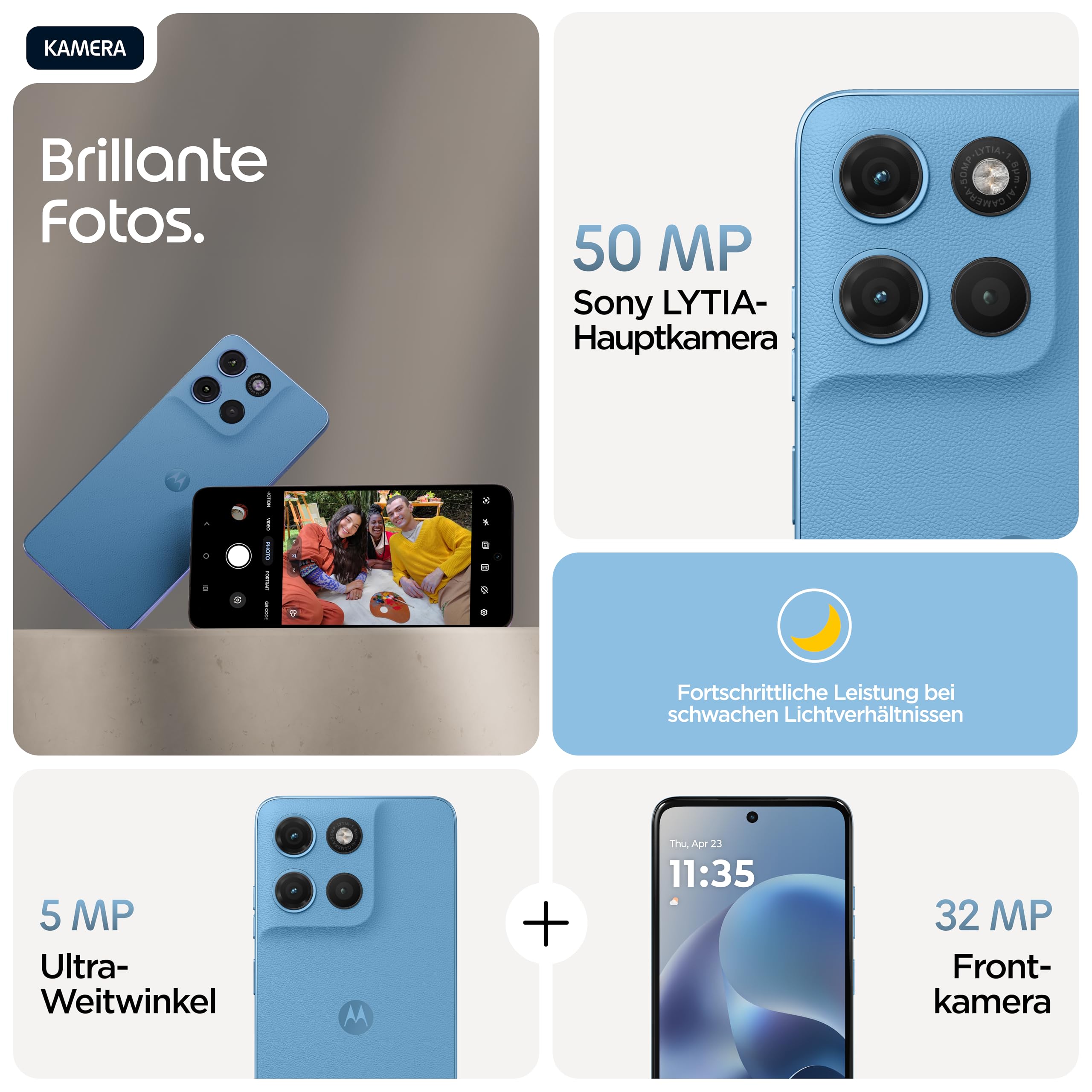 Motorola moto g17 Smartphone 128GB Alaskan Blue 50MP