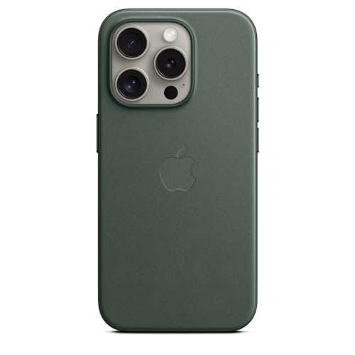 Apple iPhone 15 Pro Feingewebe Hülle Immergrün mit MagSafe