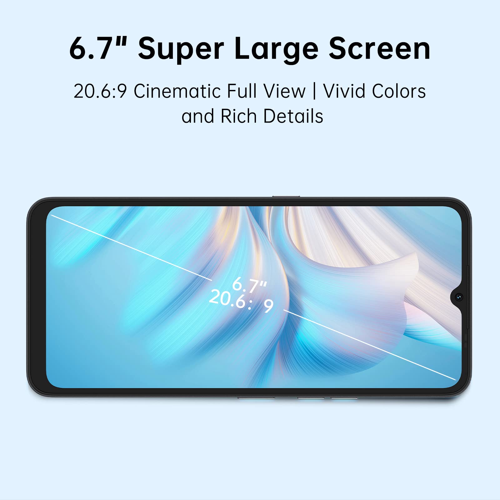 UMIDIGI G100A Smartphone 6,9" 8GB/128GB Schwarz 120Hz