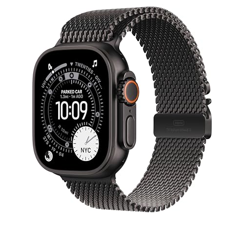 Apple Watch Milanaise Armband 49 mm Schwarz Small