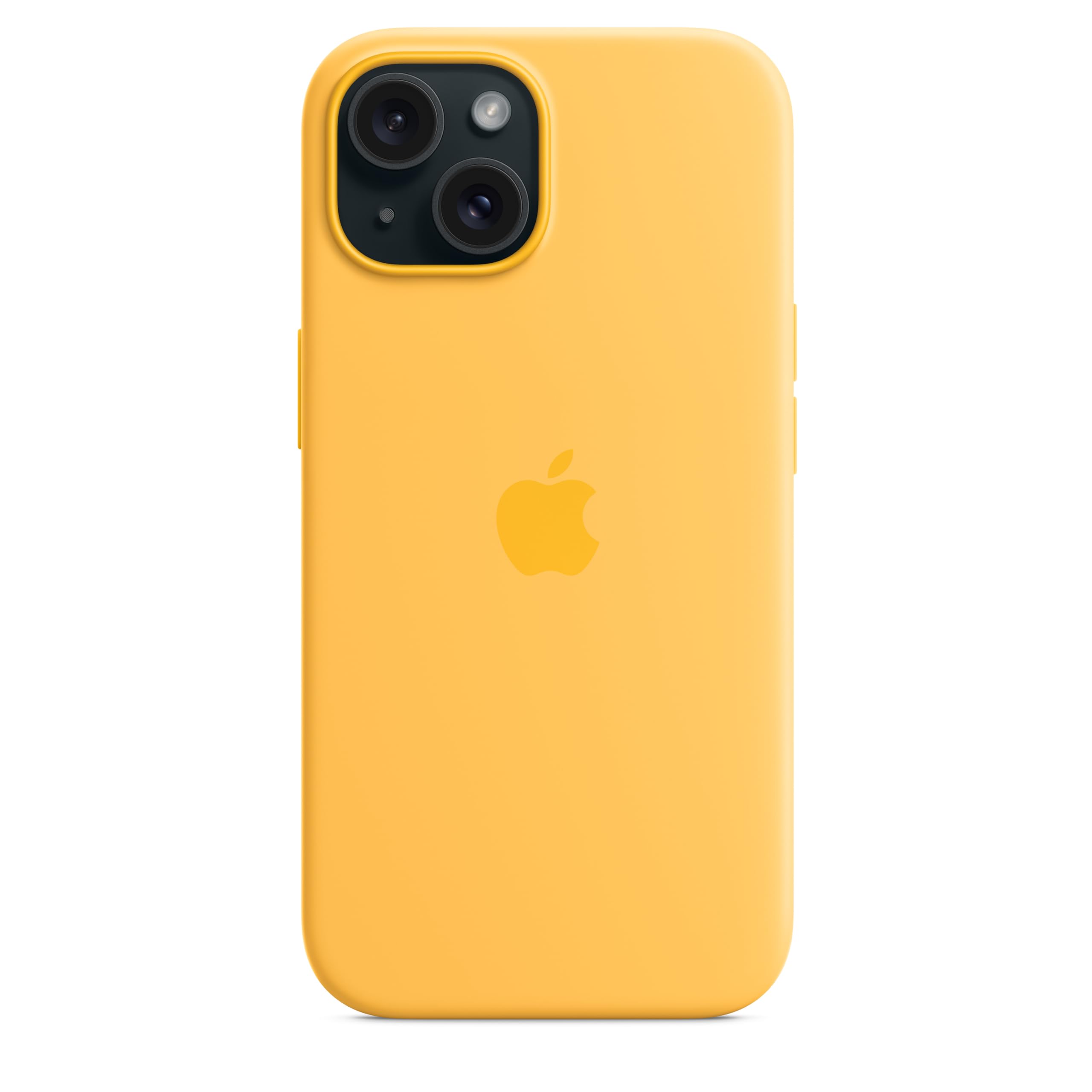 Apple iPhone 15 Silikon Case mit MagSafe Hülle Warmgelb