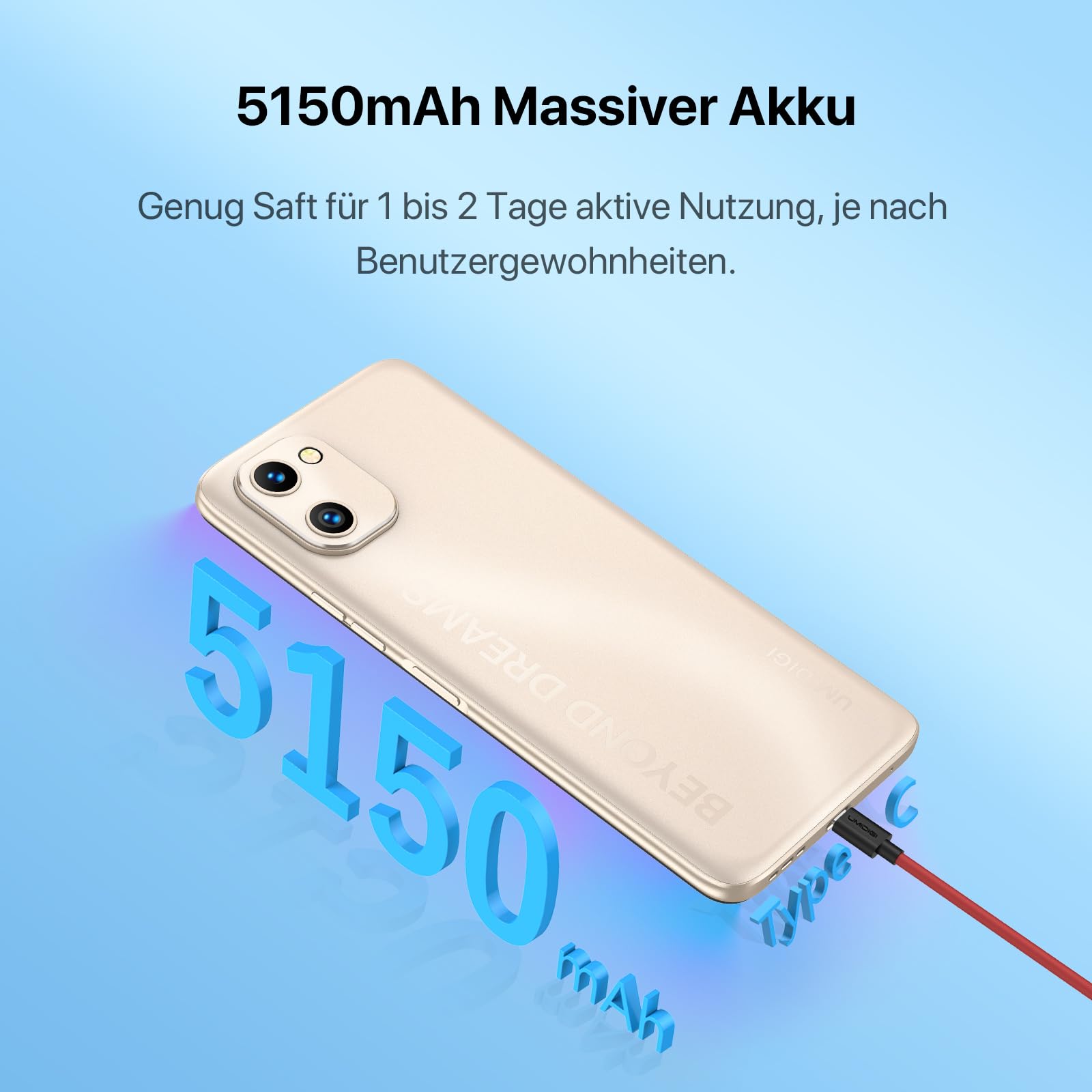 Umidigi F3 SE Smartphone 4GB 128GB Gold 6,7 Zoll