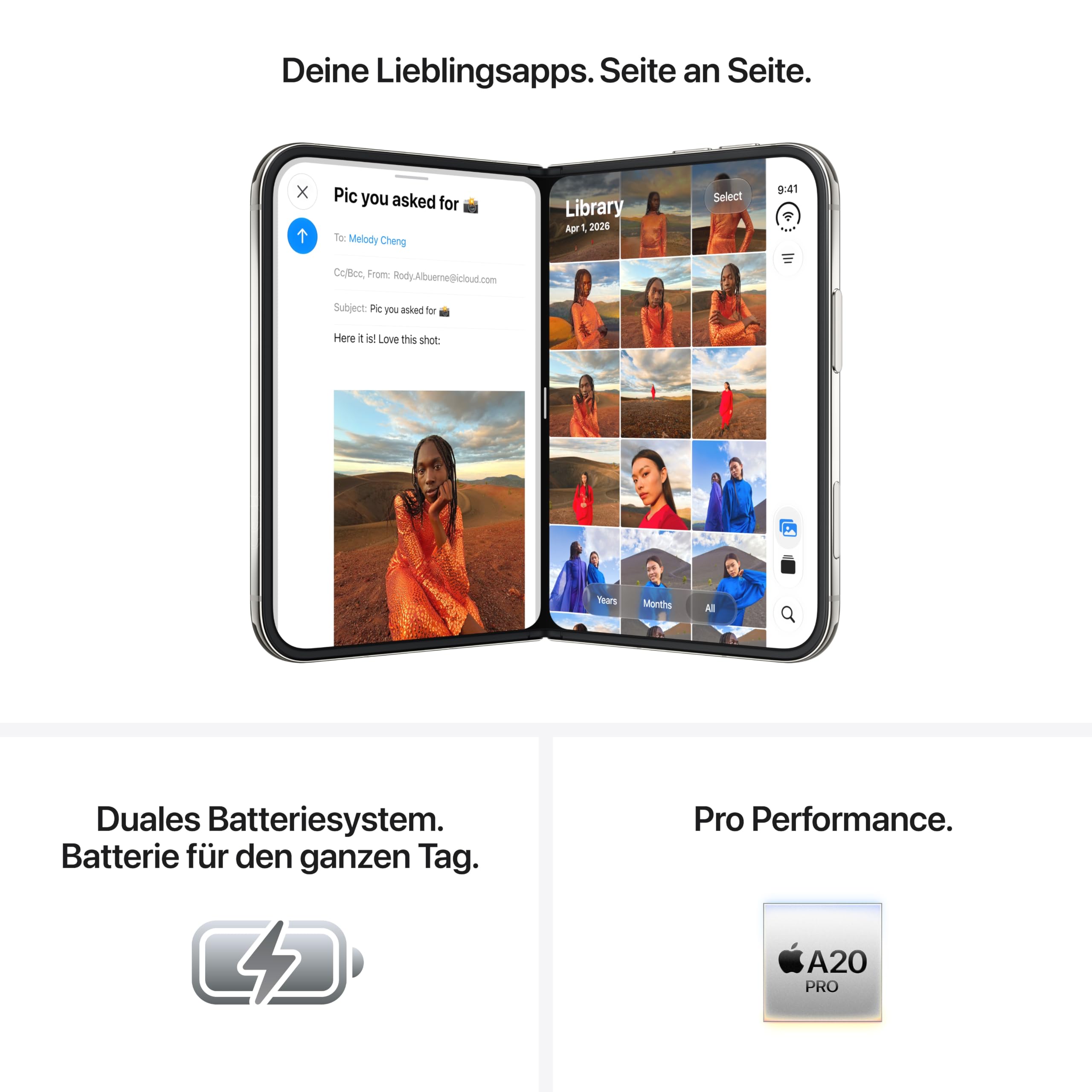 Apple iPhone Duo 512GB Nachthimmel Smartphone faltbar