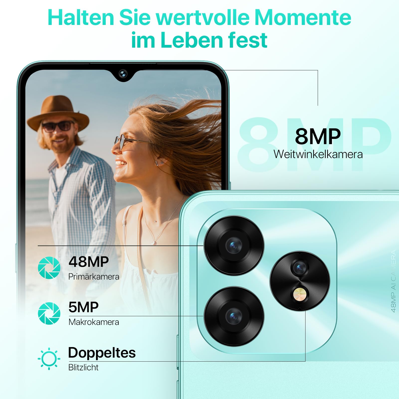 UMIDIGI A15C Smartphone 128GB 6,7 Zoll 48MP