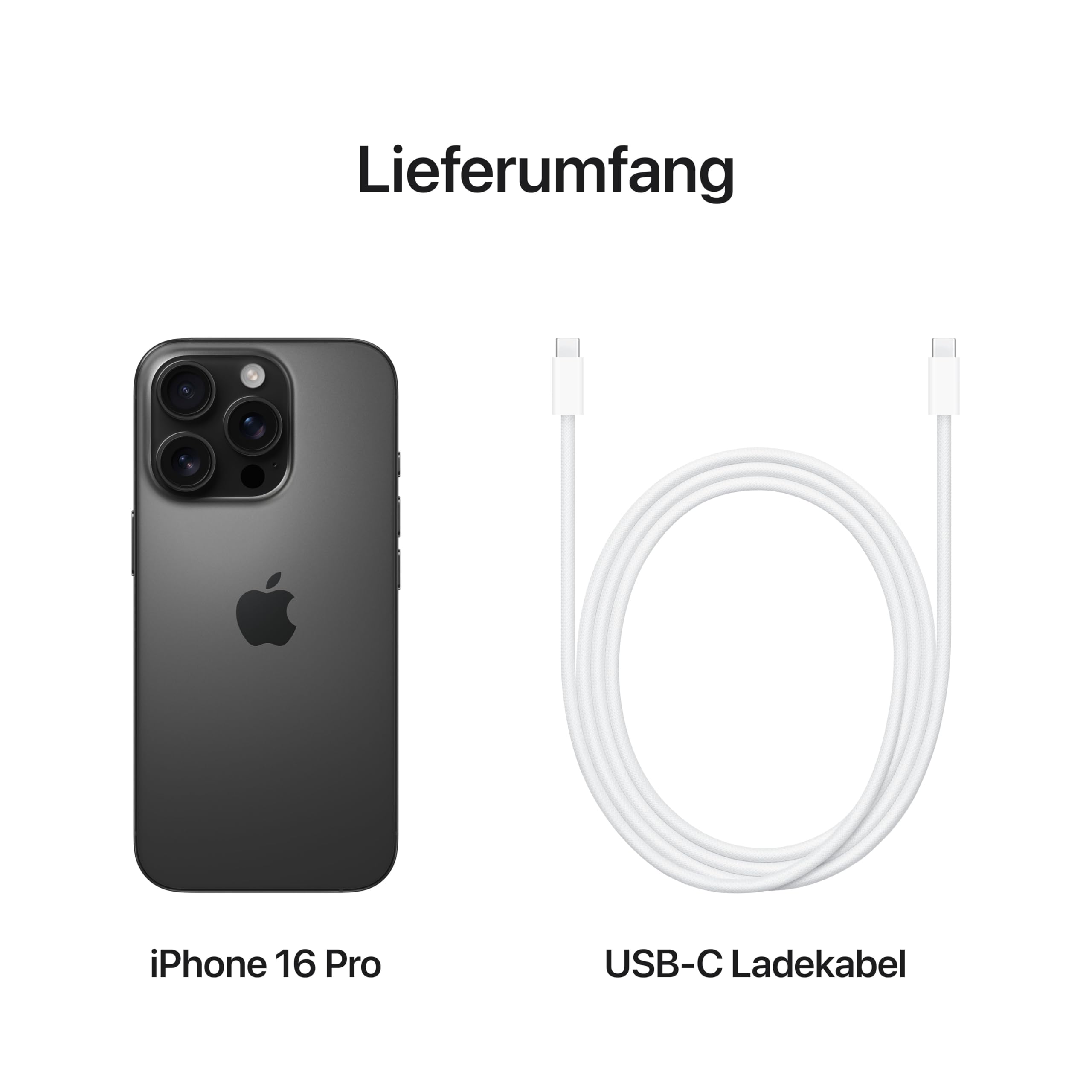 Apple iPhone 16 Pro Smartphone 256 GB Titan Schwarz 5G