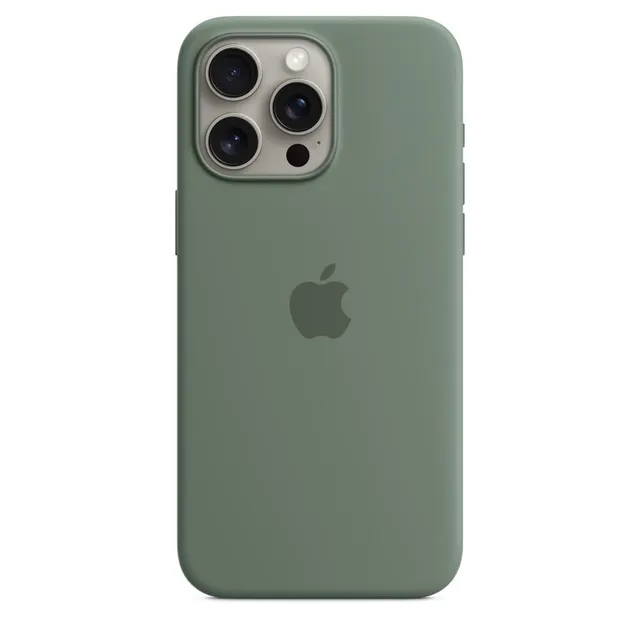 Apple iPhone 15 Pro Max Silikon Case Zypresse mit MagSafe