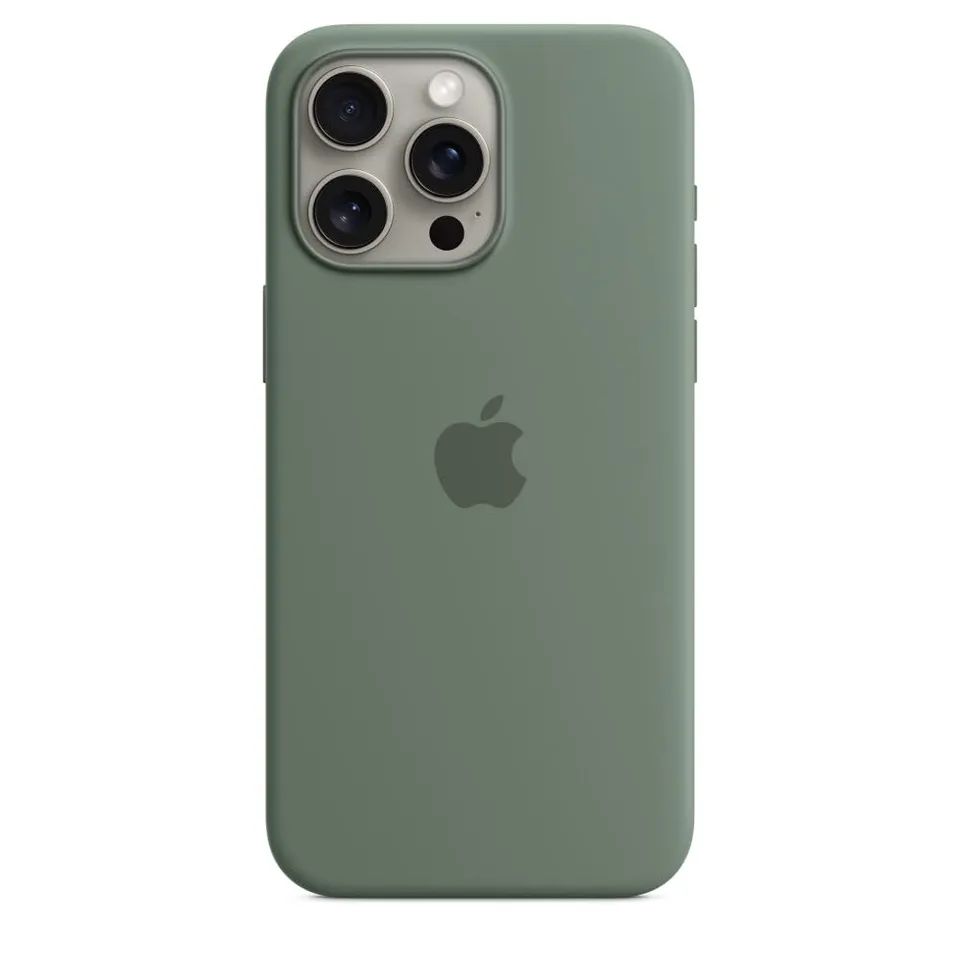 Apple iPhone 15 Pro Max Silikon Case Zypresse mit MagSafe