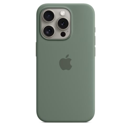 Apple iPhone 15 Pro Silikon Case Zypresse mit MagSafe
