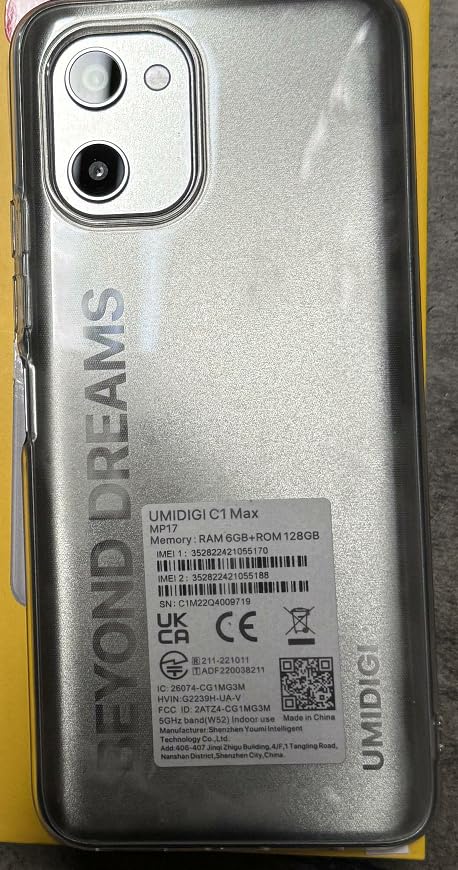 UMIDIGI Note 100 5G Smartphone 12GB 128GB 6,8 Zoll 120Hz