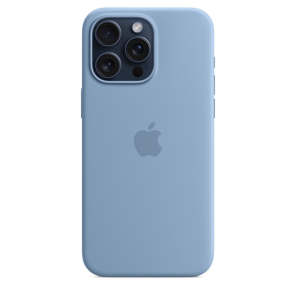 Apple iPhone 15 Pro Max Silikon Hülle MagSafe Winterblau