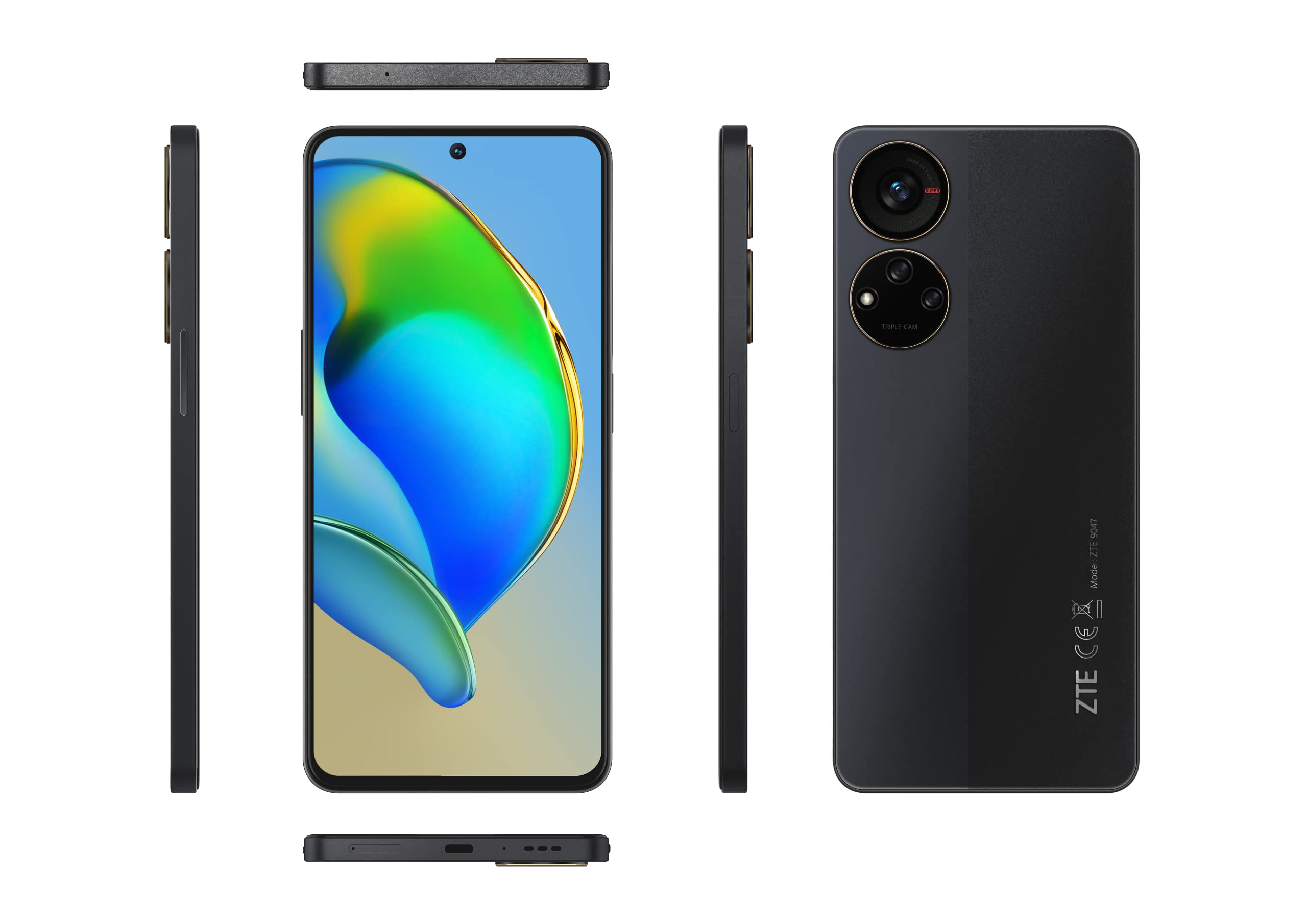 ZTE Blade V40 S Smartphone 128GB Schwarz 50MP