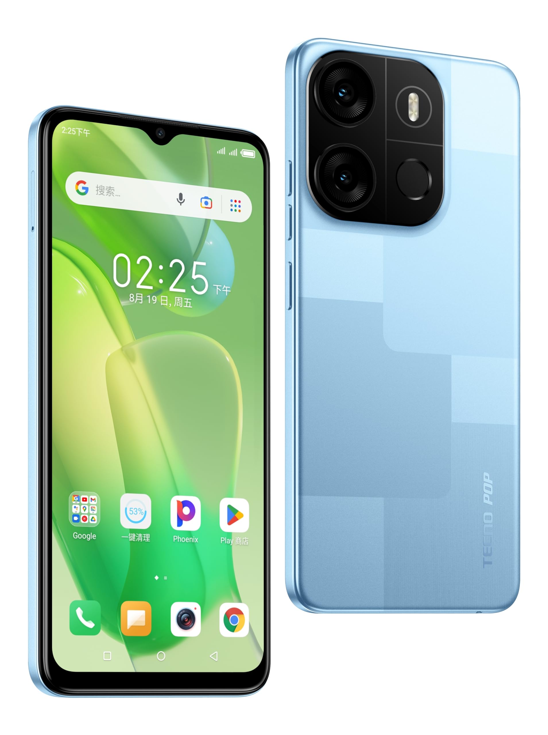 Tecno POP 7 Smartphone 64 GB Capri Blue Dual-SIM