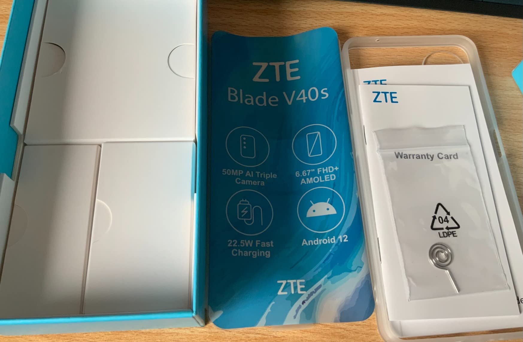 ZTE Blade V40 S Smartphone 128GB Schwarz 50MP