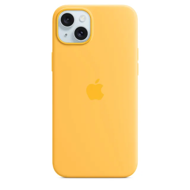 Apple iPhone 15 Plus Silikon Case MagSafe Warmgelb