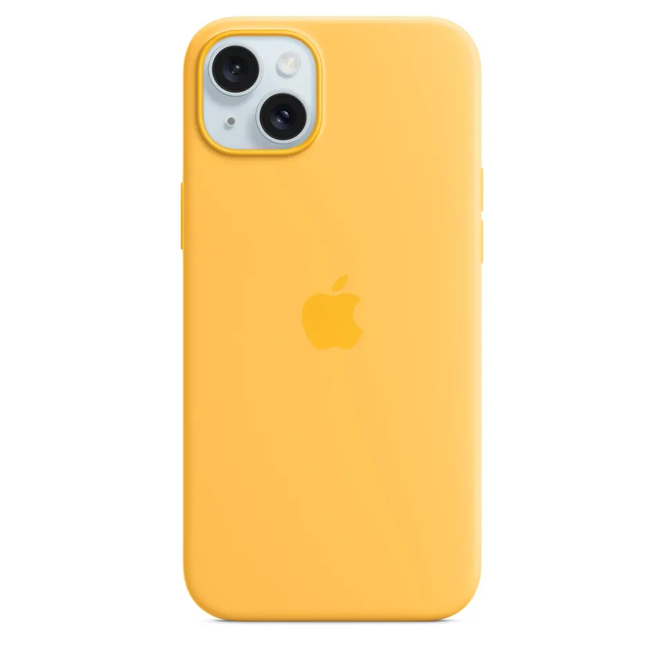 Apple iPhone 15 Plus Silikon Case MagSafe Warmgelb