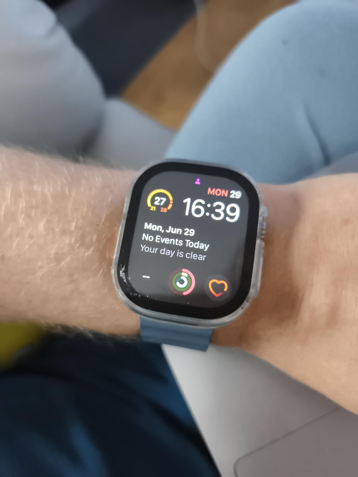 Apple Watch Ultra 3 49mm Titan Ocean Band Maritimblau