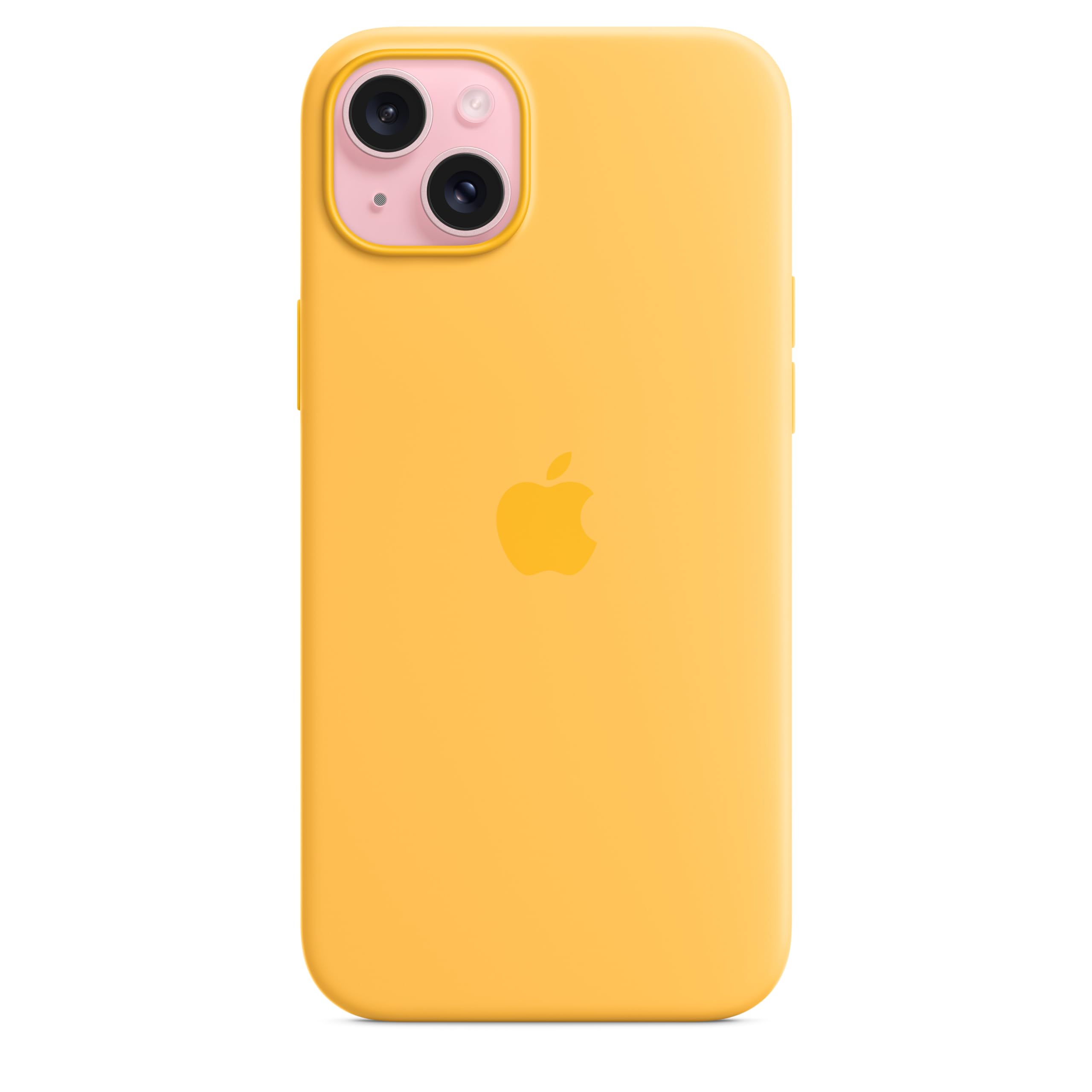Apple iPhone 15 Plus Silikon Case MagSafe Warmgelb