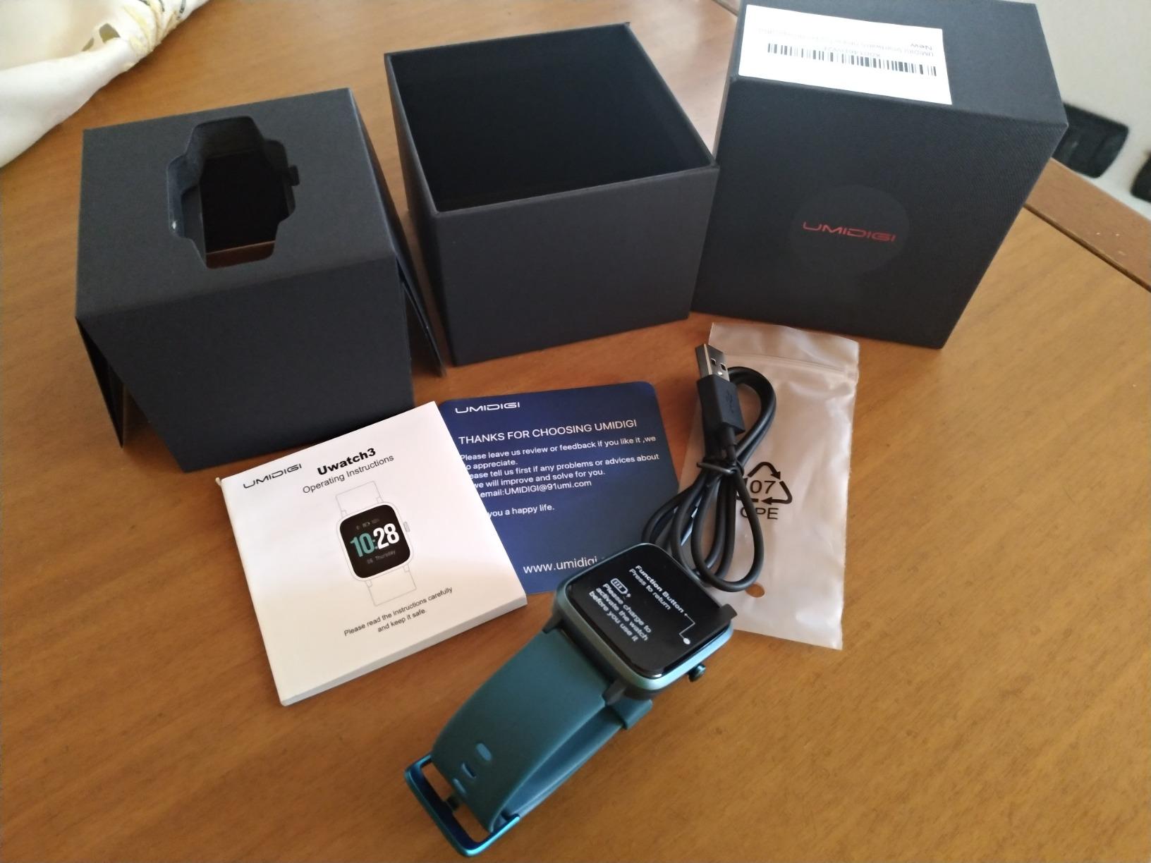 UMIDIGI Uwatch 5S Smartwatch Schwarz 1,7 Zoll 5ATM