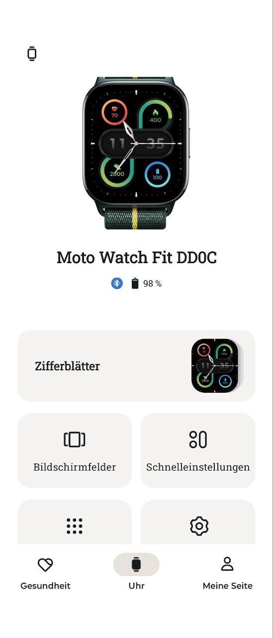 Motorola Watch Fit Smartwatch Grün 1,9" OLED 16 Tage