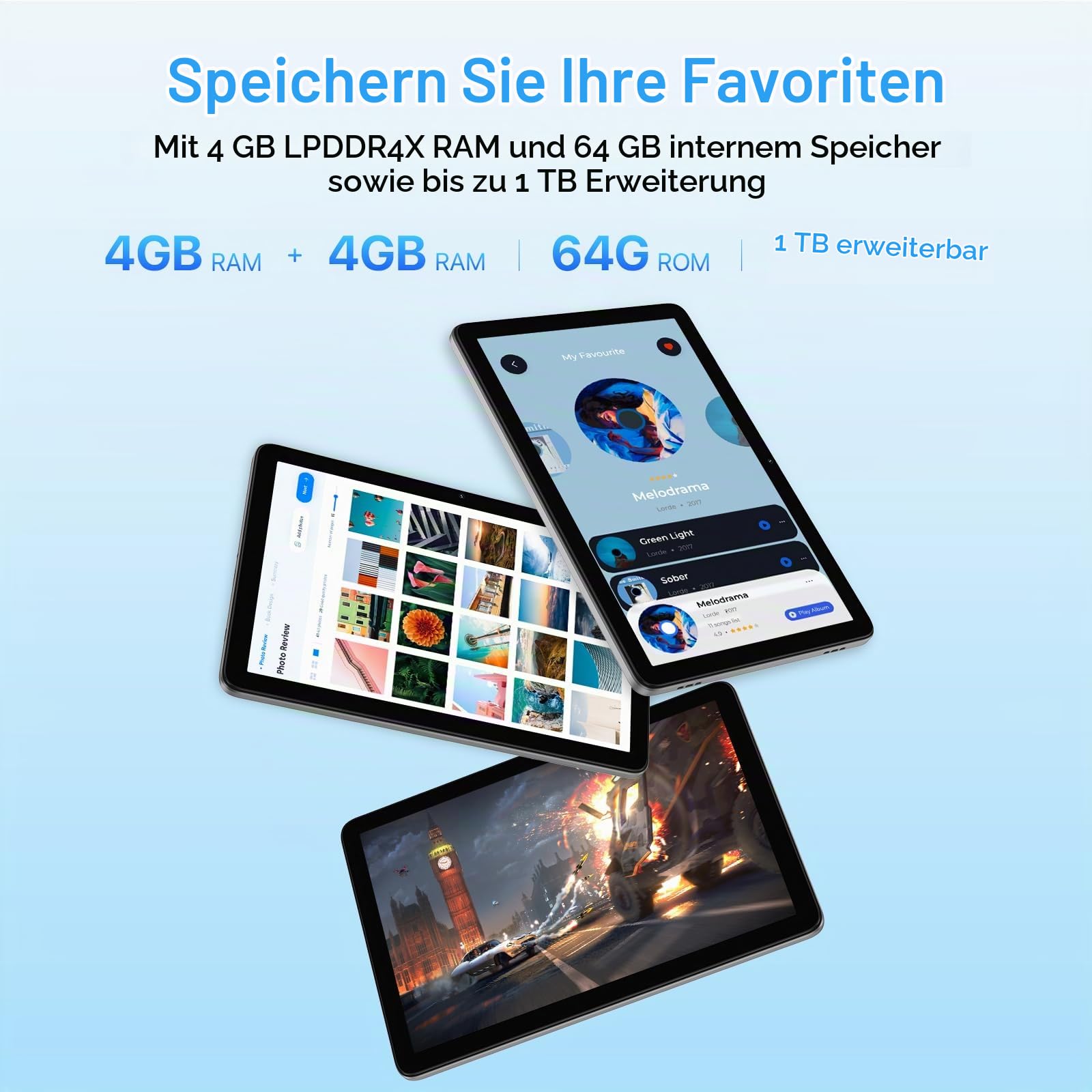 UMIDIGI G1 Tab Tablet 10,1 Zoll 64GB Grau Android 13