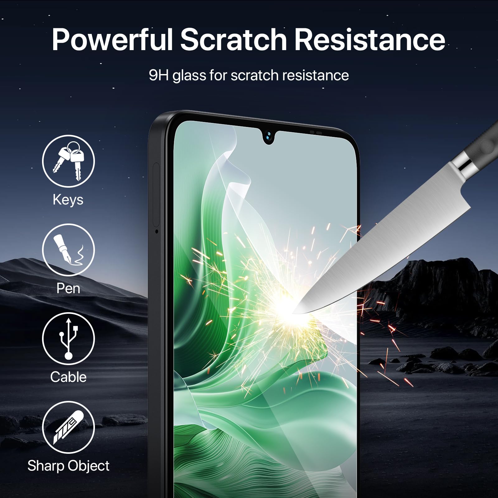 UMIDIGI G9 Schutzfolie 9H Glas 6,75 Zoll 2 Stück