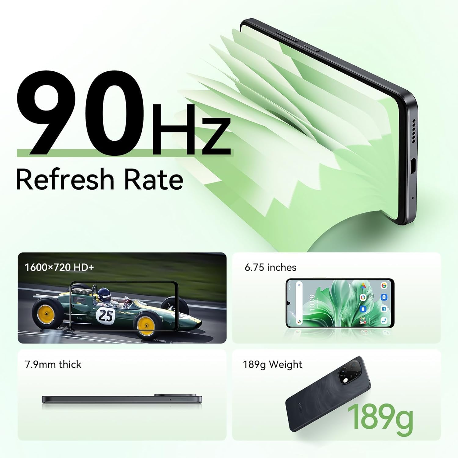 Umidigi G9C Smartphone 128GB Schwarz 50MP Android 14
