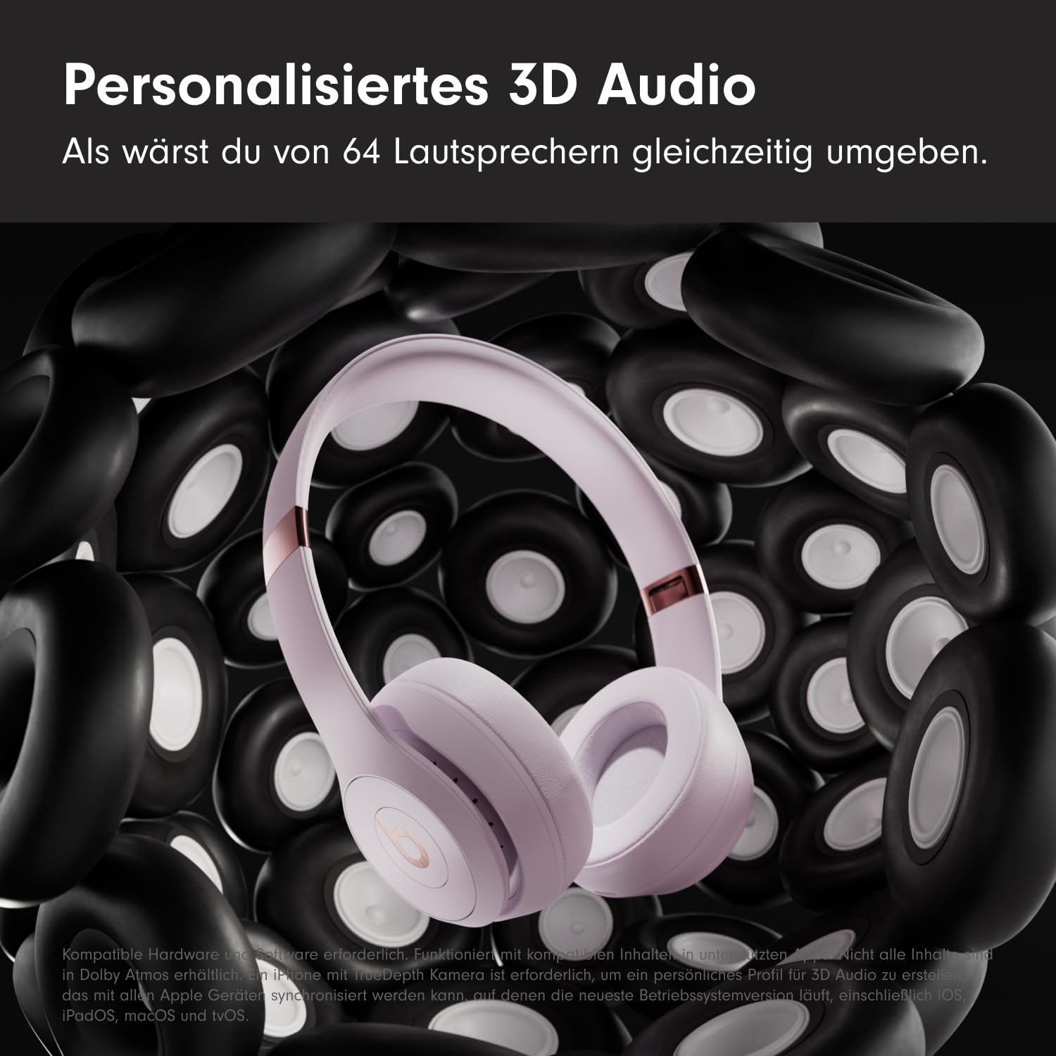 Apple Beats Solo 4 On-Ear Kopfhoerer Wolkenrosa 50h