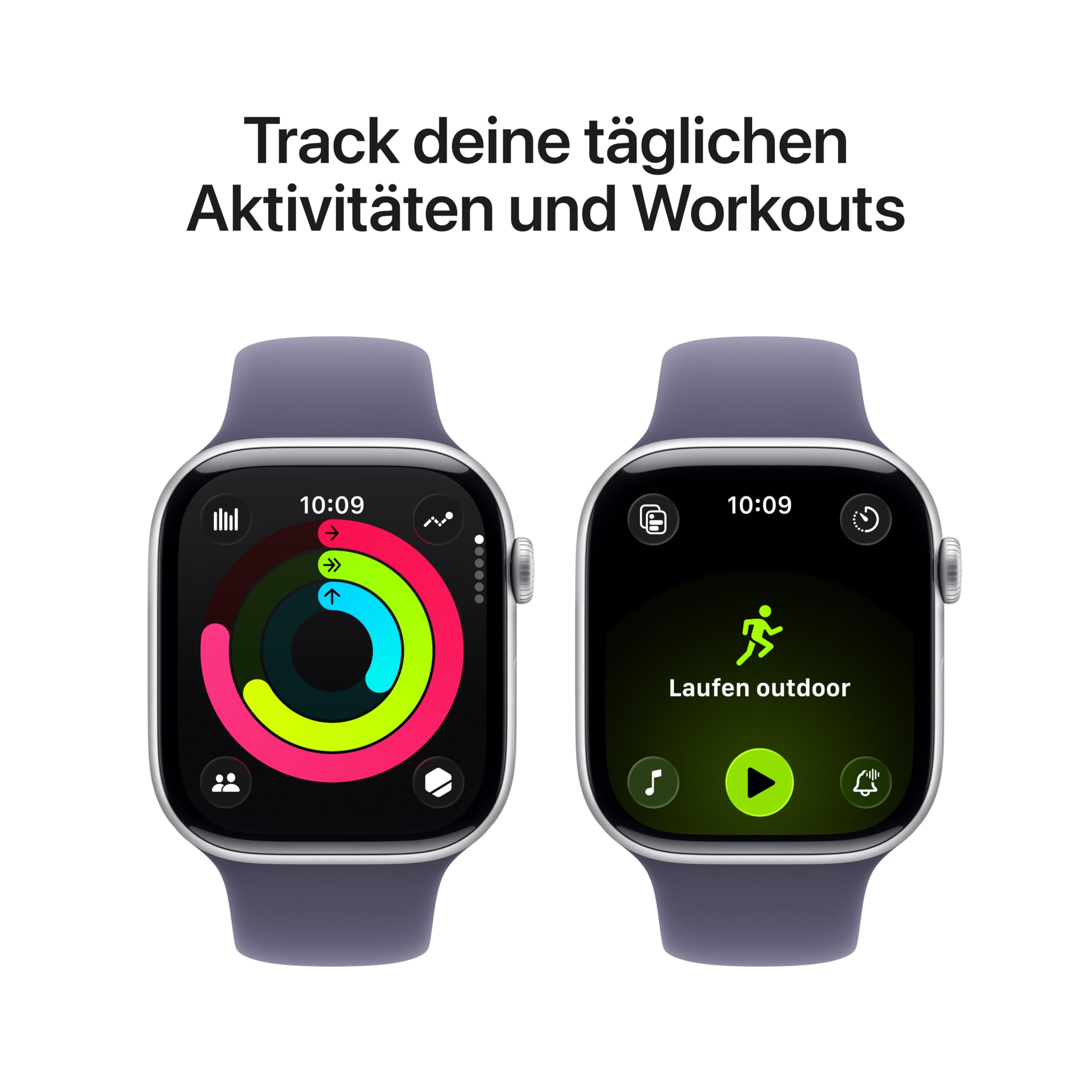 Apple Watch Series 11 Smartwatch 46mm Silber Nebelviolett M/L