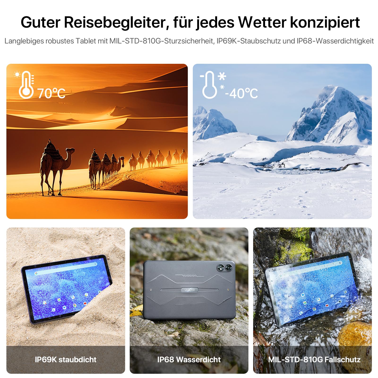 UMIDIGI Active T1 Tablet 11 Zoll 16GB+128GB Outdoor IP68