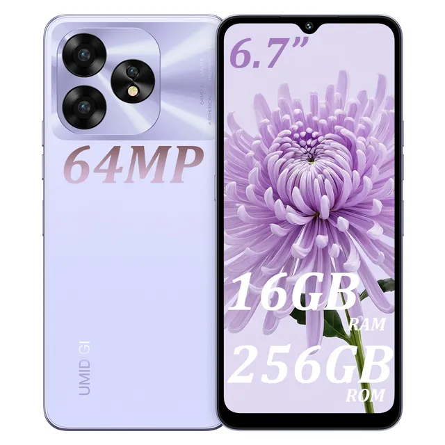 UMIDIGI A15 Smartphone 256GB 6,7 Zoll 64MP Purple