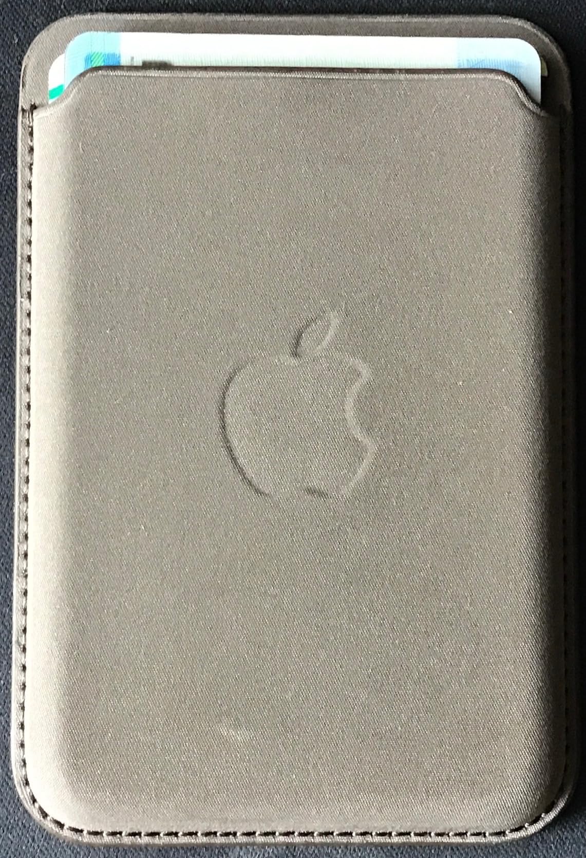 Apple iPhone Feingewebe Wallet MagSafe Schwarz Kartenetui