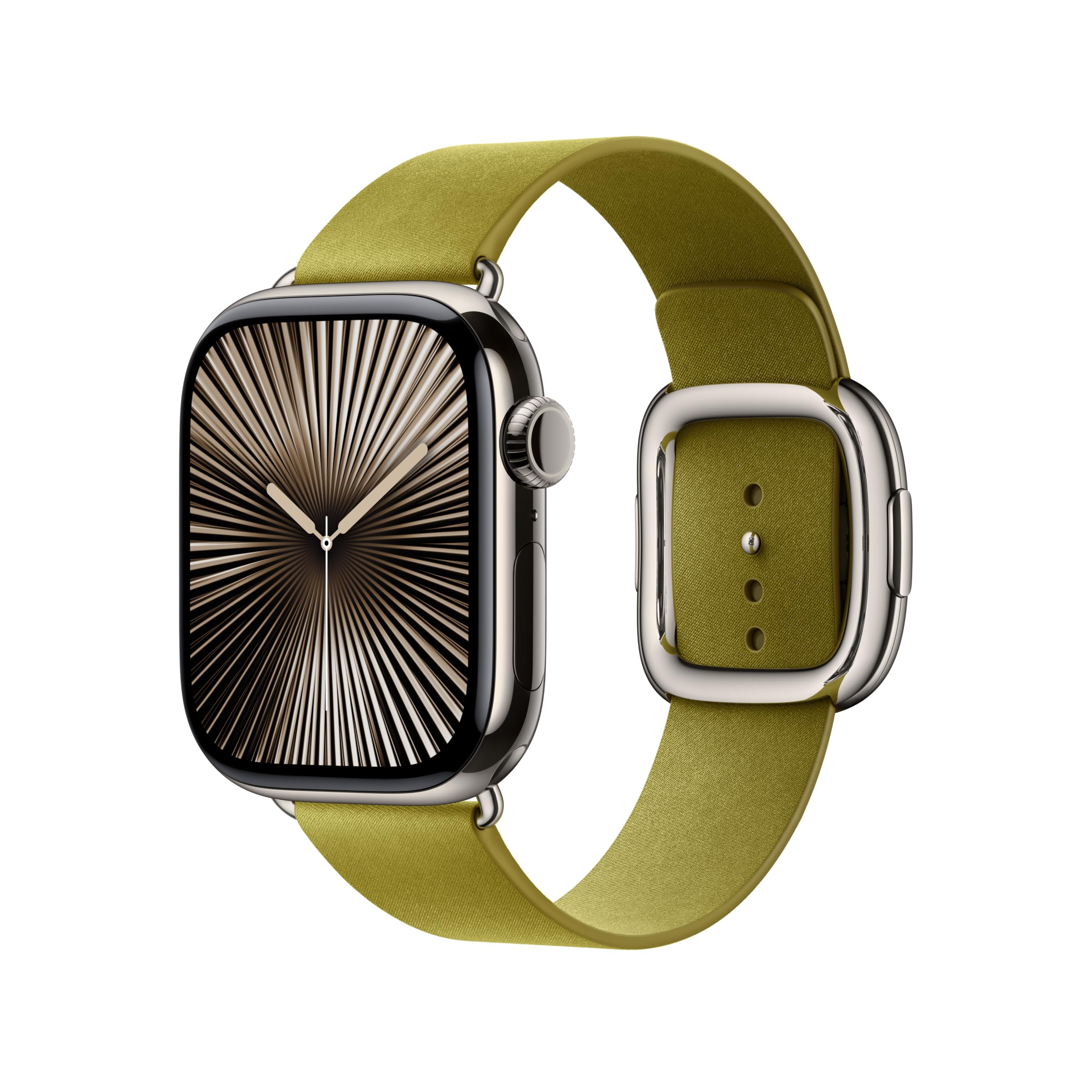 Apple Watch Armband Modern 42mm Leder Chartreuse Small