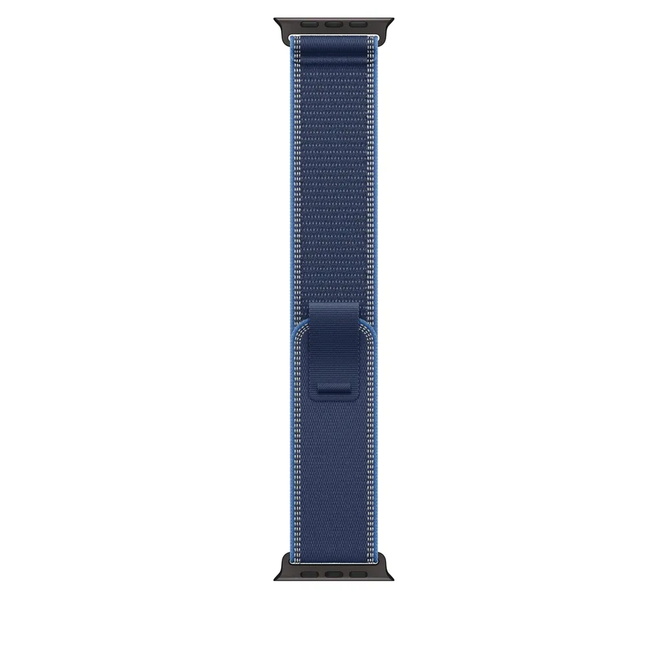 Apple Watch Trail Loop Armband 49mm Blau M/L Nylon