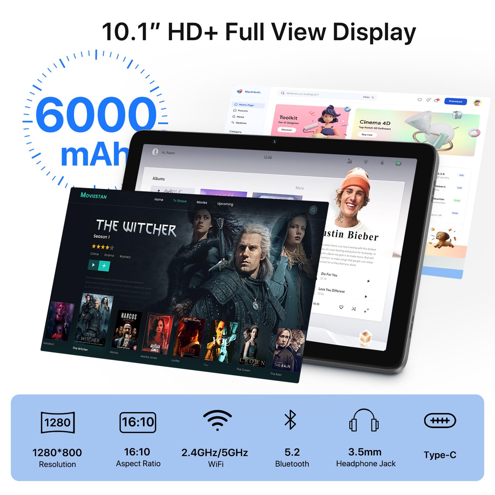 UMIDIGI G3 Tab Ultra Tablet 10,1 Zoll 16GB+128GB Helio G99