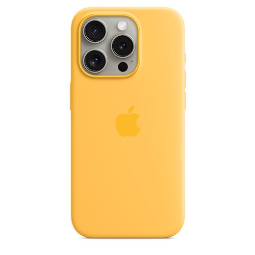 Apple iPhone 15 Pro Silikon Case MagSafe Warmgelb