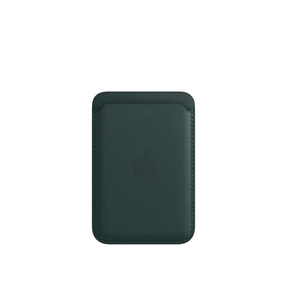Apple iPhone Leder Wallet Kartenetui Waldgrün MagSafe 3 Karten