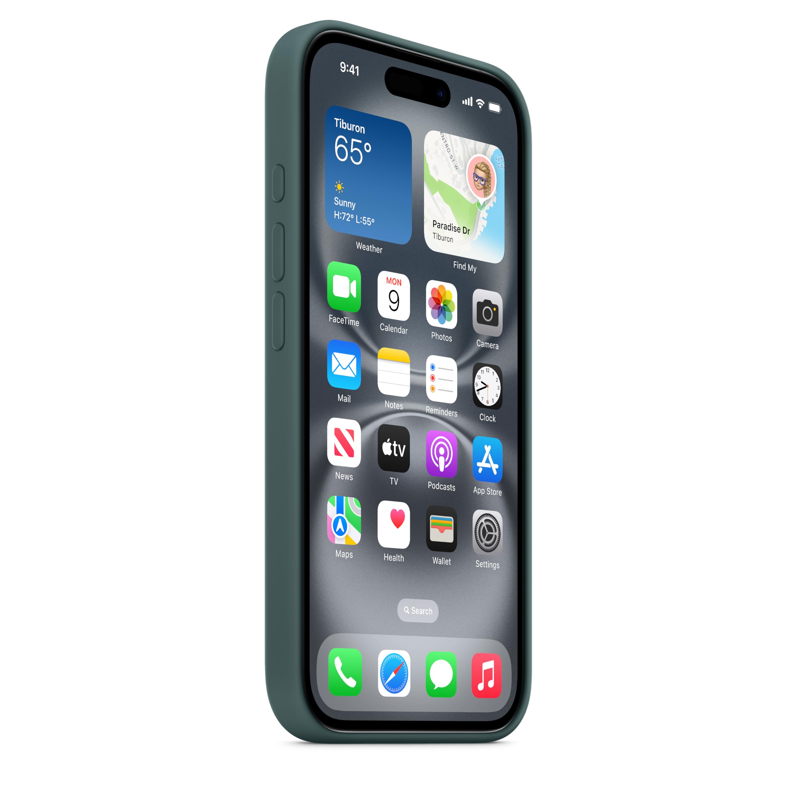 Apple iPhone 16 Silikon Case MagSafe Seegrün